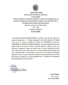 Cartel de Citación Expediente Nro 6963-25