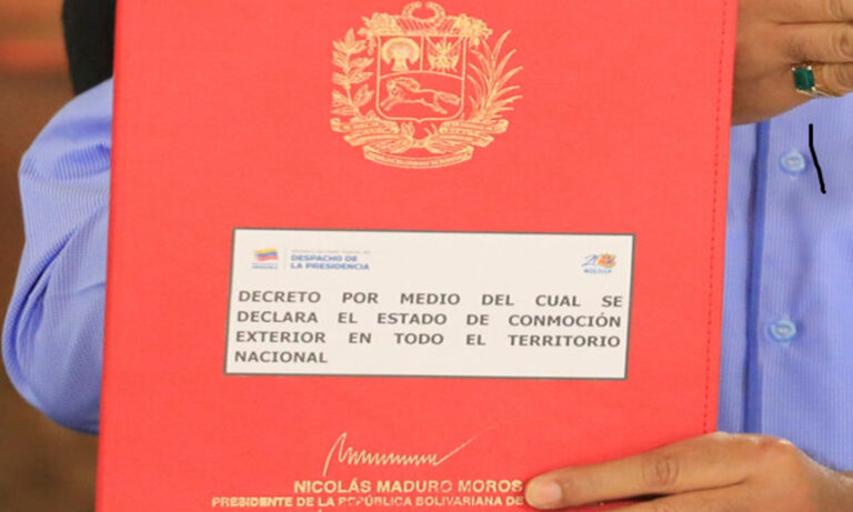 Anuncian que Maduro firmó “decreto de conmoción externa” por “amenazas de EE. UU”.