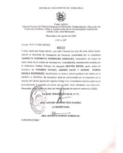 Edicto Asunto VP31-V-2023-001461