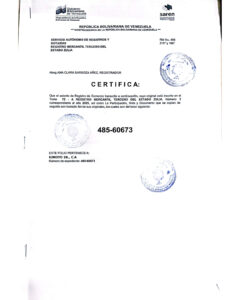 Registro Mercantil Kimoto 28 CA Expediente Nro 485-60673