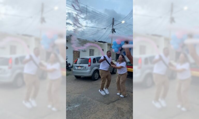 Se viralizan al revelar el sexo de bebé con camión cisterna y un chorro de emociones