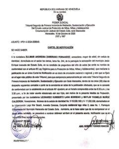 Cartel de Notificación VP31-2024-006640