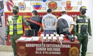MP imputa a 3 colombianos por intentar llevar 2,6 kilos de cocaína a Estambul