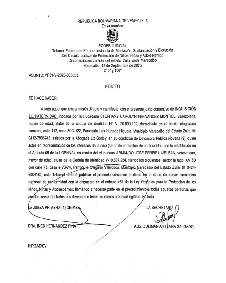 Edicto Asunto VP31-2025-003833