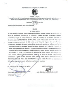 Edicto Asunto VP31-J-2025-001968