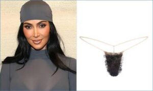 Kim Kardashian lanza colección de tangas con vello púbico sintético