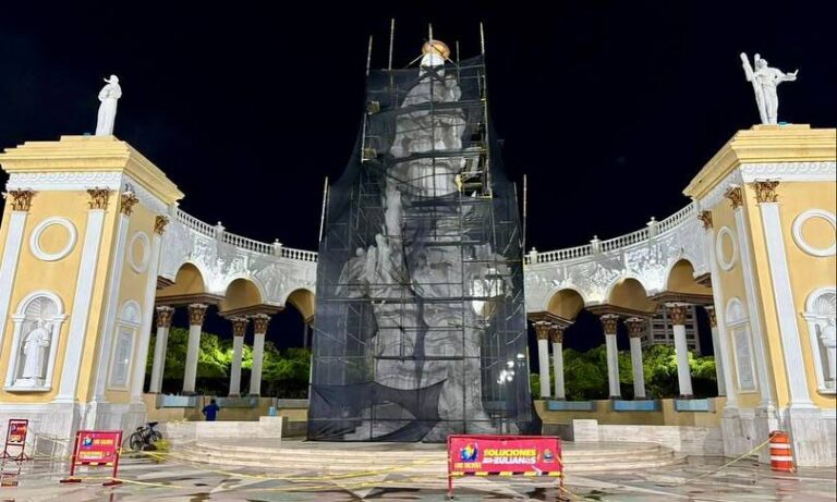 Inician rehabilitación del Monumento de la Chinita para la Bajada