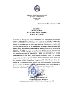 Segunda Publicación Solicitud Sobre Ejidos