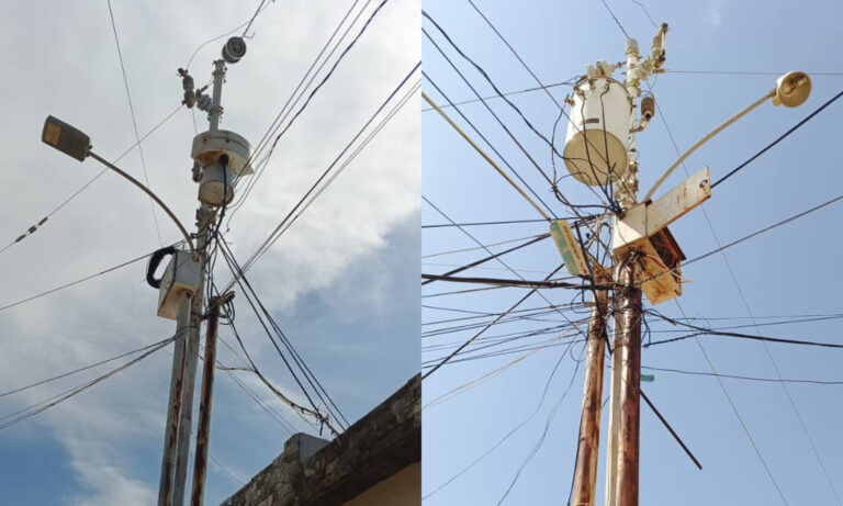 En Gallo Verde llevan mes y medio sin luz por explosión de 2 transformadores