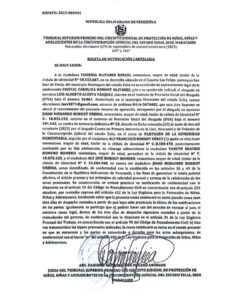 Boleta de Notificación Cartelaria Asunto: 2025-000002