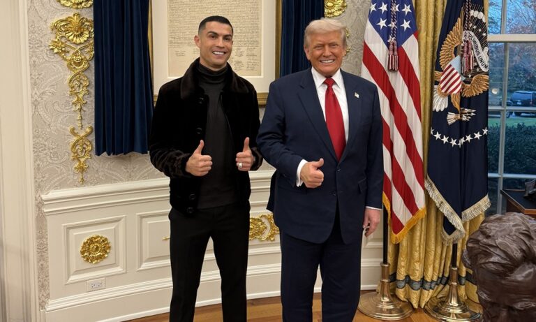 Cristiano Ronaldo se reúne con Trump en el Despacho Oval por visita del príncipe saudí
