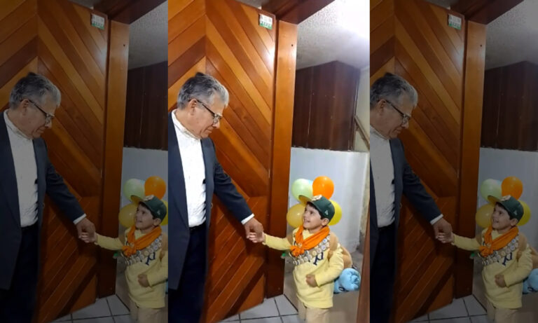 Nieto y abuelo se viralizan al recrear escena de “Up”