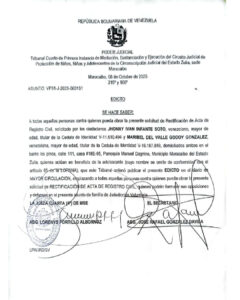 Edicto Asunto VP31-J-2025-003151