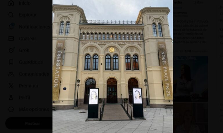 Aplazan rueda de prensa de Machado en el Instituto Nobel de Oslo