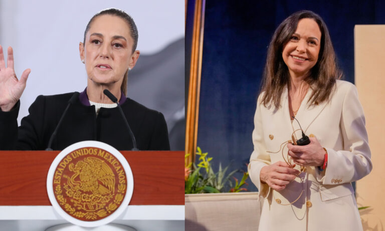 Presidenta mexicana acusa a Machado: “Está llamando a la intervención extranjera”