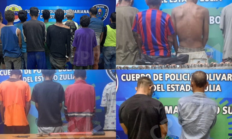 Arrestan en la C1 a 23 yukpas por tráfico de drogas y hurto de material estratégico