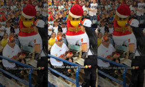 “Kiss cam” del Luis Aparicio capta un “Sí quiero” con “Agui” de testigo