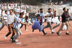 Disturbios y desorden opacan inicio del tour de Messi en India