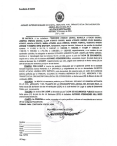 Boleta de Notificación Expediente Nro 13.714