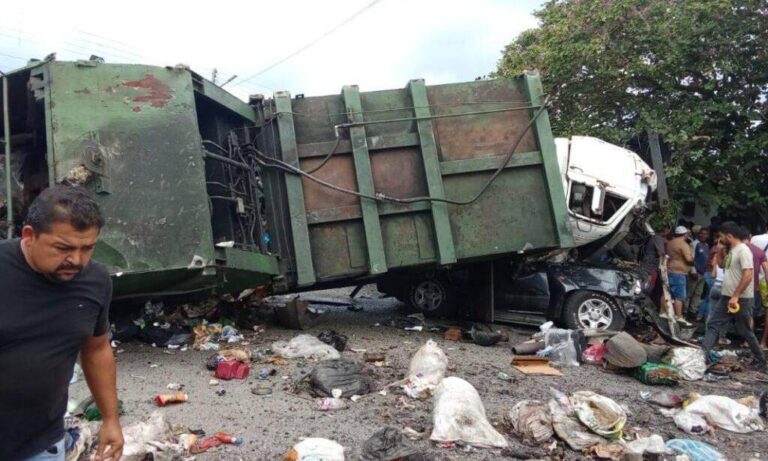 Camión del aseo sin frenos causa accidente que deja 2 muertos y 6 heridos en Táchira