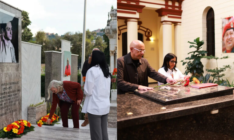 Delcy Rodríguez visita el Cementerio General del Sur y el 4F para jurar “lealtad a la Patria”