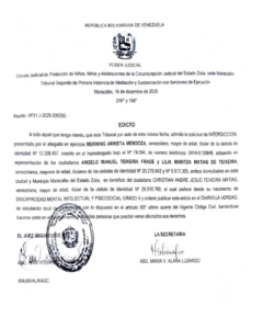 Edicto Asunto: VP31-J-2025-006330