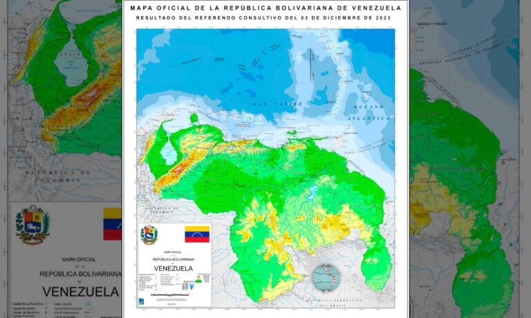 Gobierno difunde el “mapa oficial” de Venezuela tras “montaje” de Trump
