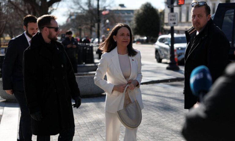 Machado llega a la Casa Blanca para el almuerzo con Trump