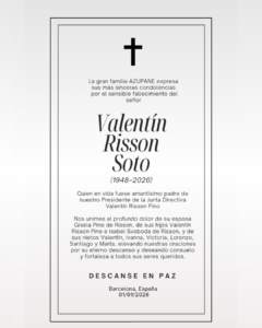 Obituario Valentín Risson Soto