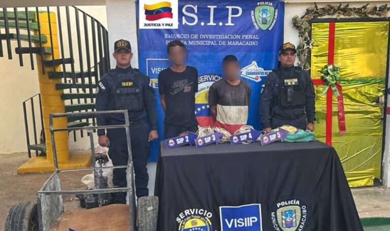 Arrestan a 2 hombres por hurtar cables del alumbrado navideño de Bella Vista