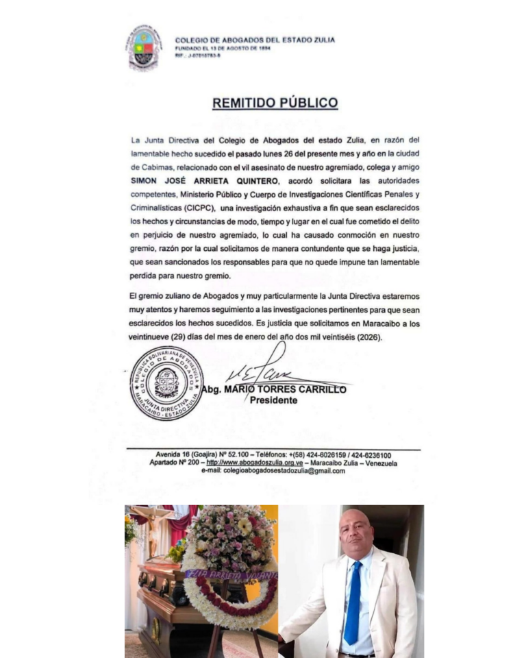 Remitido Público Colegio de Abogados del Estado Zulia
