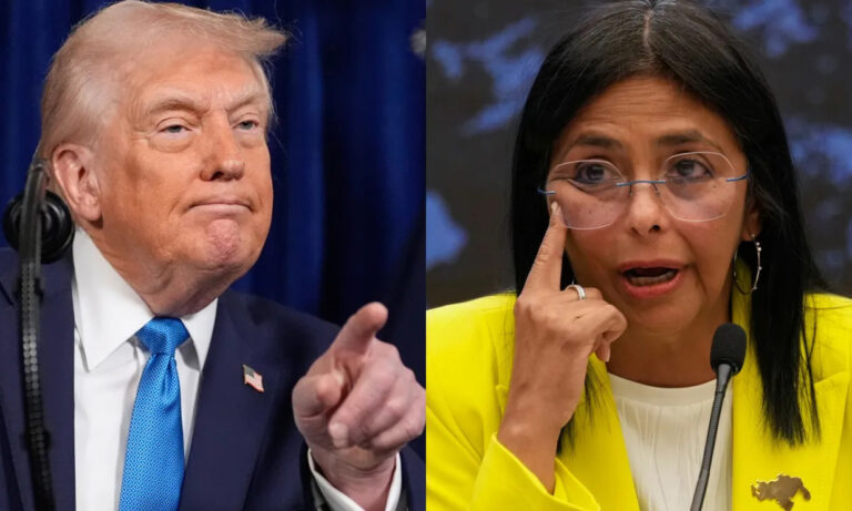 Trump amenaza a Delcy con consecuencias mayores que las de Maduro
