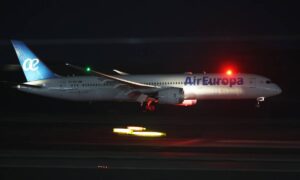 Arriba en el país el primer vuelo de Air Europa desde finales de noviembre