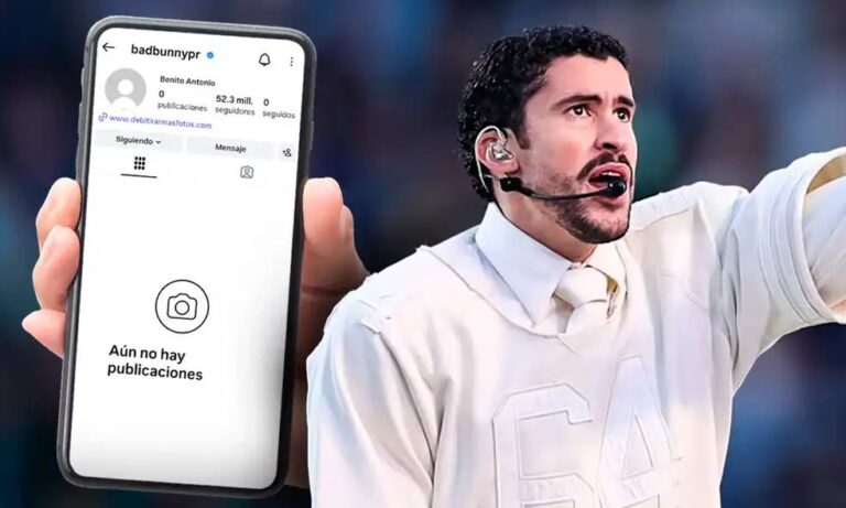 Bad Bunny elimina todas sus publicaciones y su foto de perfil de Instagram