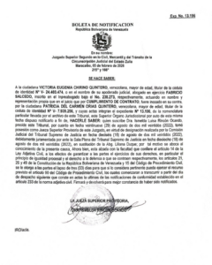 Boleta de Notificación Expediente Nro 13.196