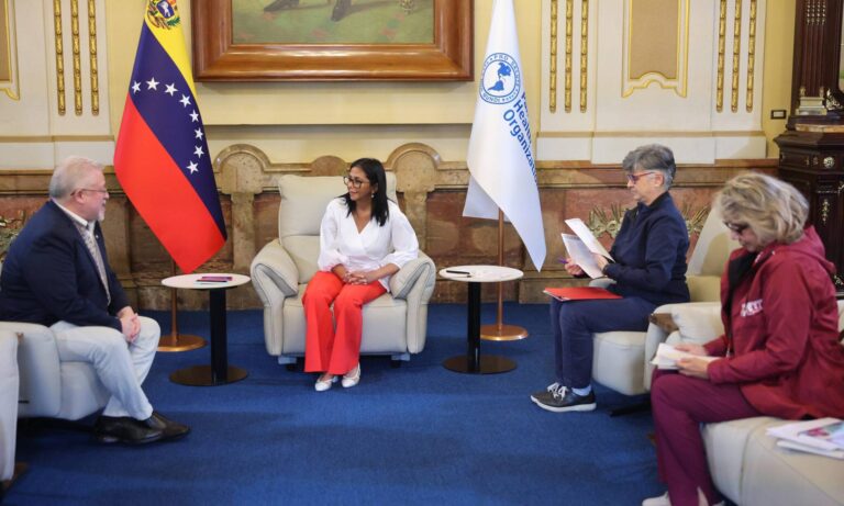 Delcy Rodríguez se reúne con representante de la OPS para establecer “cooperación técnica”