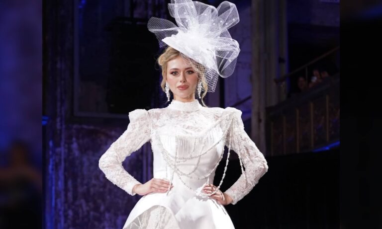 Valeria Di Martino cierra con vestido de novia el desfile de Teté Rosado en Nueva York