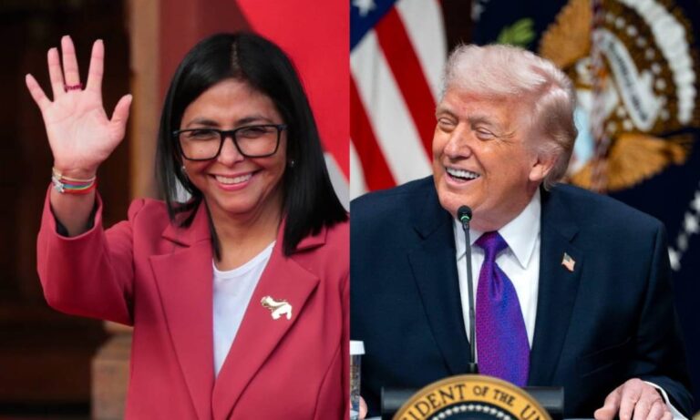 Delcy Rodríguez agradece a Donald Trump por su “amable disposición” de trabajo conjunto
