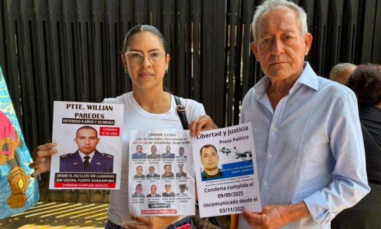 Familias reclaman información sobre militares con pena cumplida