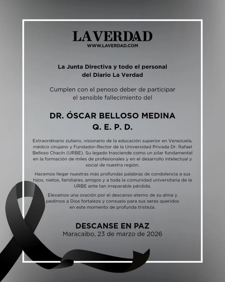 Obituario Dr. Oscar Belloso Medina