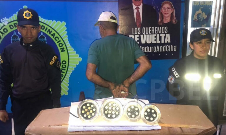 Capturan a sexagenario por robar lámparas del Monumento de la Chinita