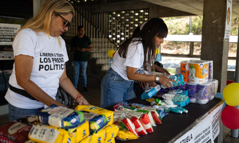 Recolectan insumos para familiares de presos políticos