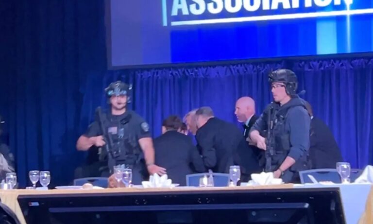 Evacúan a Trump de la cena de corresponsales tras intento de ataque armado