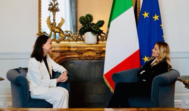 Giorgia Meloni recibe a Machado en Roma