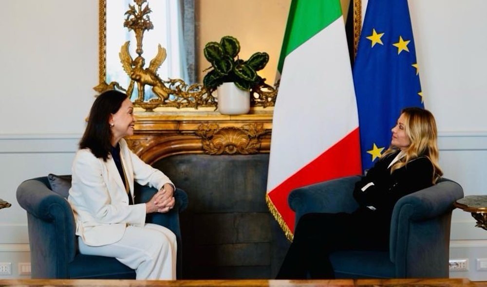 Giorgia Meloni recibe a Machado en Roma