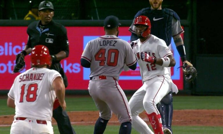 Expulsan a Reynaldo López y Jorge Soler tras pelea entre Angelinos y Braves