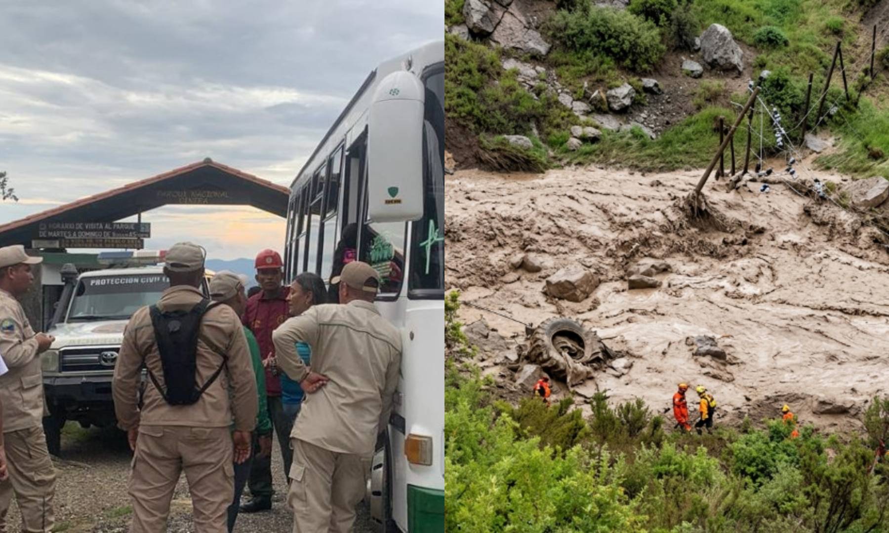 Rescatan a más de 50 turistas atrapados en la Cascada del Vino tras deslave