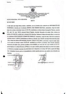Edicto Asunto Provisional VP31-V-2026-001923
