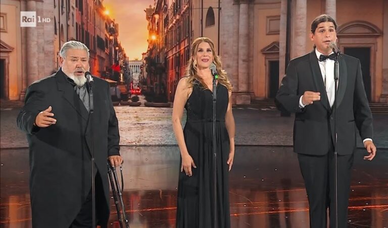 Zuliano Pierino Priolo, esposa e hijo interpretan “Va pensiero” de Giuseppe Verdi en la televisión italiana