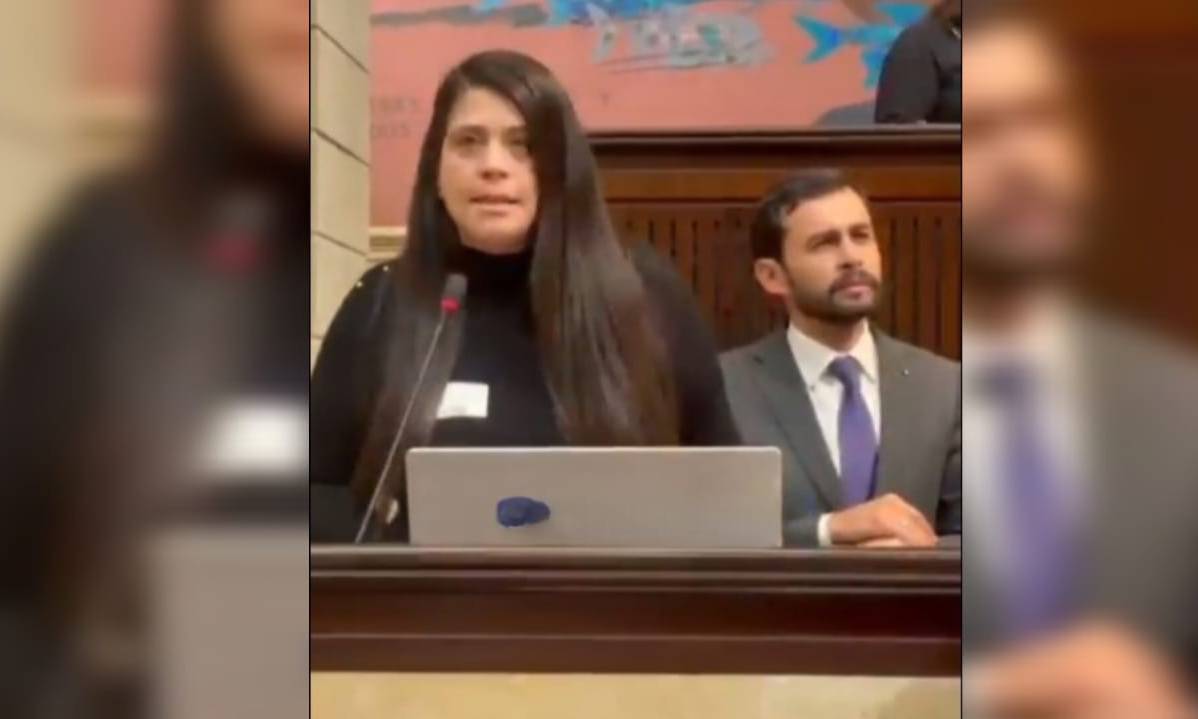 Andreína Baduel expone en el Congreso de Colombia situación de presos políticos